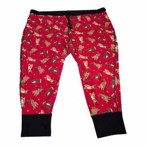 Torrid Holiday Dog Antlers Red & Black Animal Sleep PJ Pants Plus Size 4X